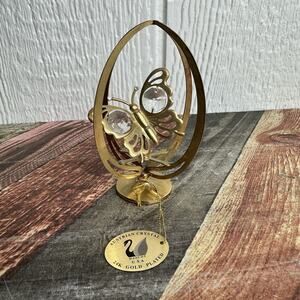Butterfly Austrian Crystal 24K Gold Plated Sun Catcher
